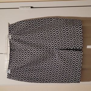 Black & White Lined Skirt